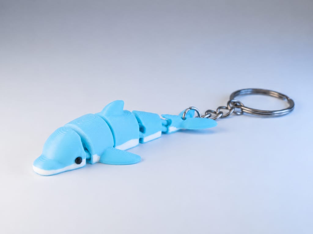 Flexi delfin kulcstartó